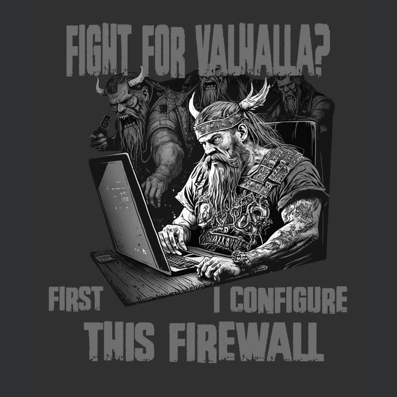 Firewall first Viking programmer black and white