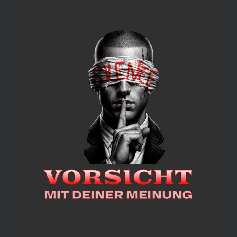Vorsicht, Subtile Botschaft mit Augenbinde
