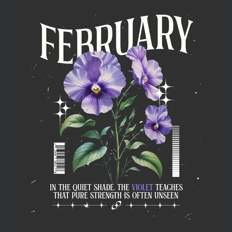 Février Violette Naissance Fleur