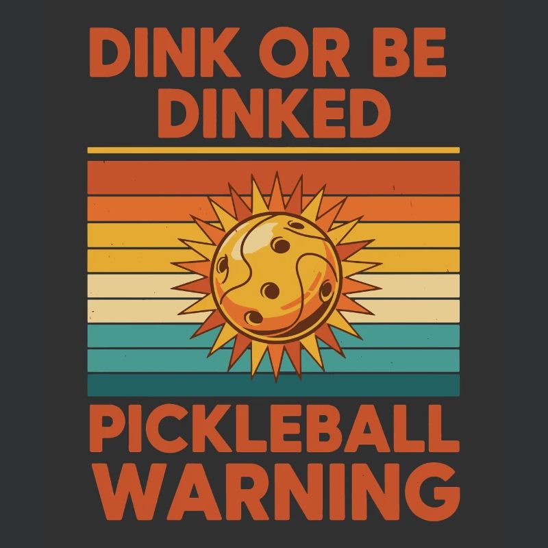 Pickleball-lustiger Spieler Dink Oder Werde Dinked