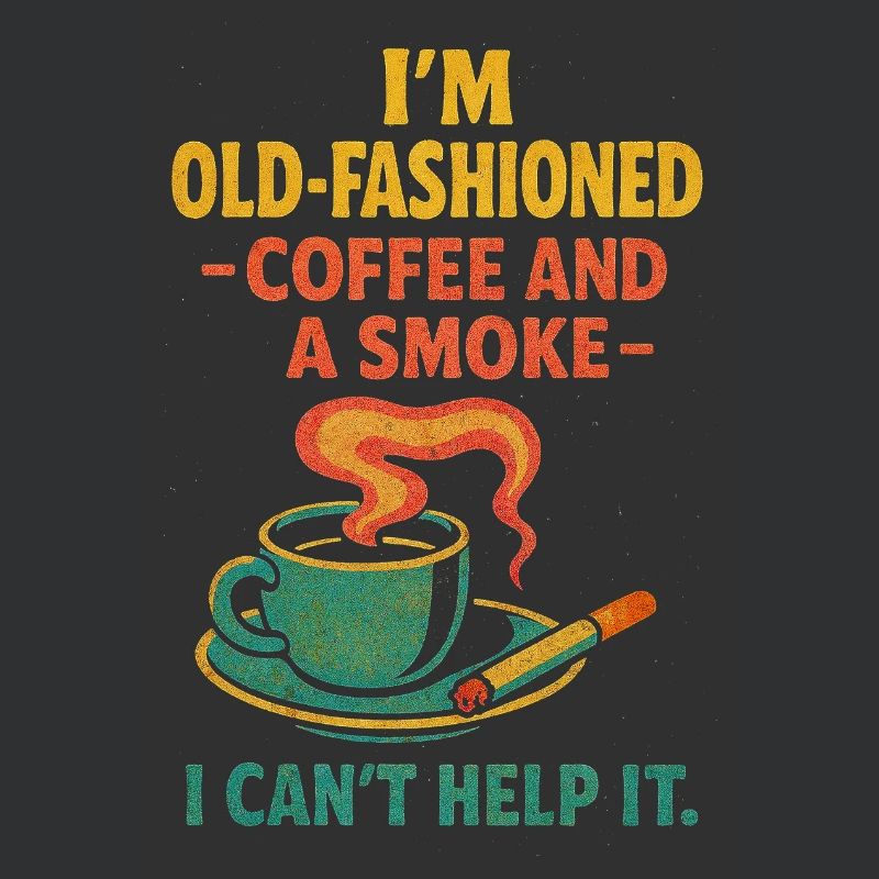 Altmodischer Kaffee und eine Zigarette