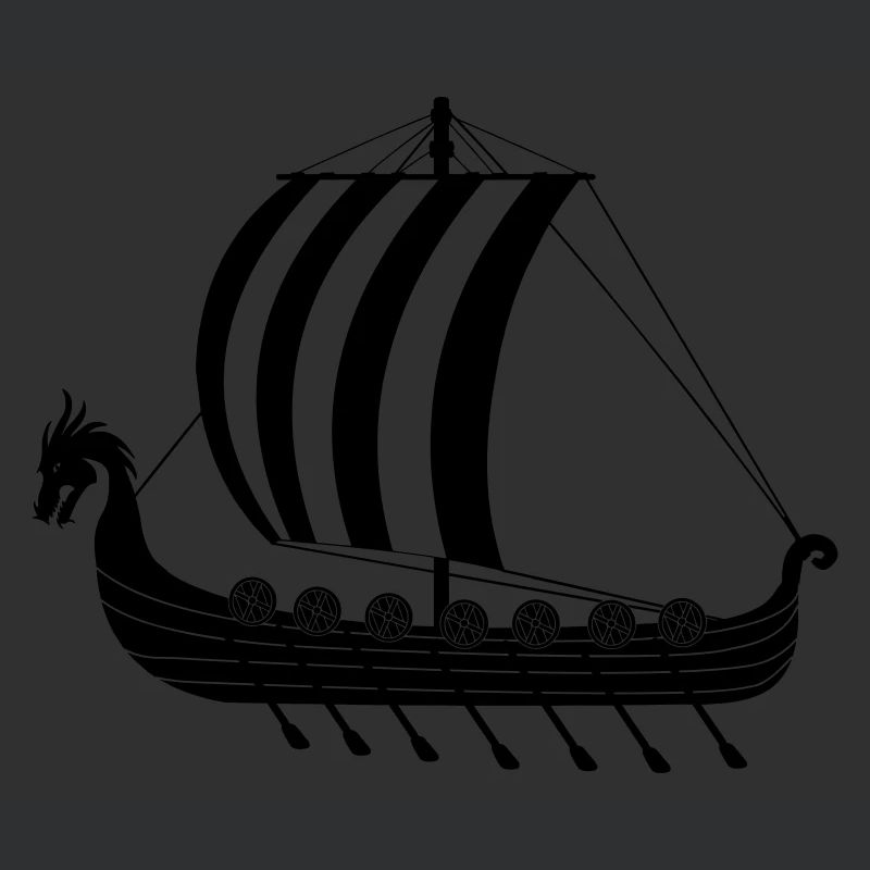 Wikinger-Drachenschiff dragar
