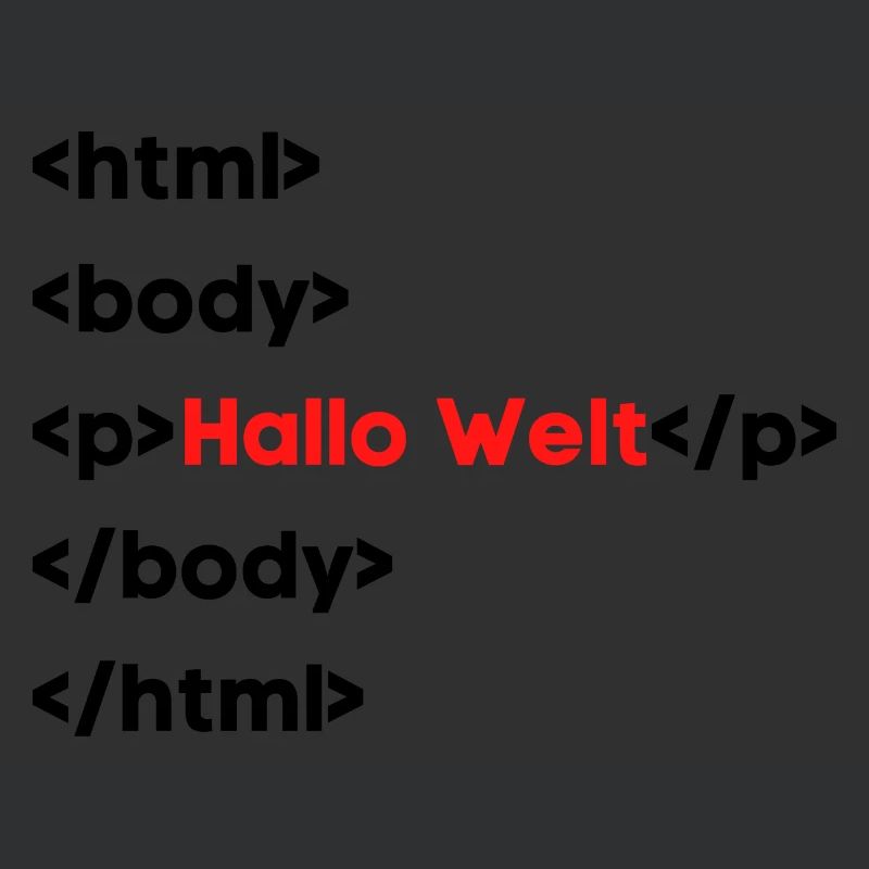 Hallo Welt HTML – Lustiges Programmierer & Coding 
