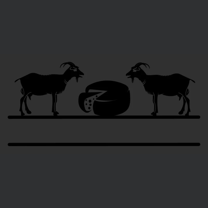 Monogramme de fromage de chèvre.