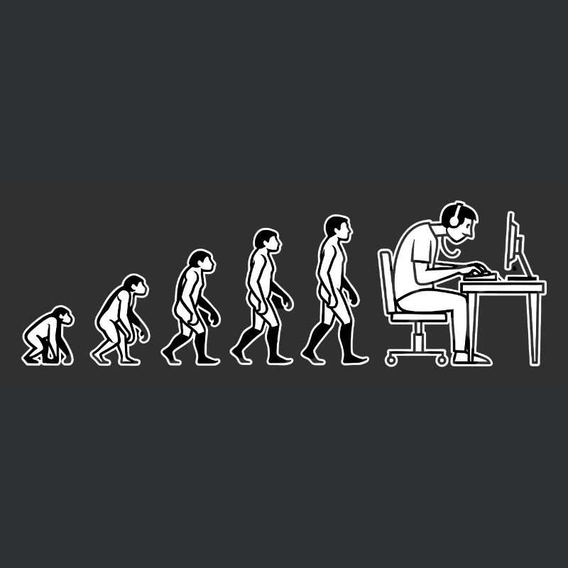 Evolution endet am Computer – Humor Design