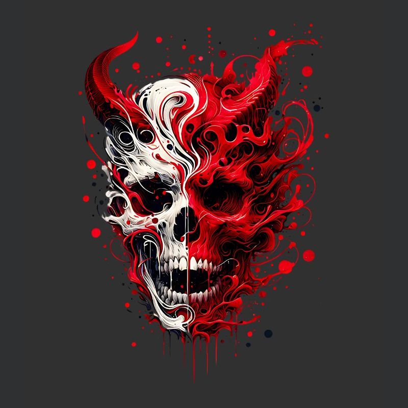Infernal Skull Artwork Skull Meets Devil