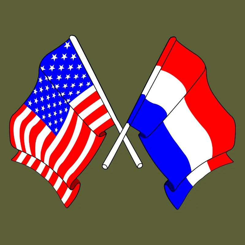 Drapeau des États-Unis et drapeau des Pays-Bas