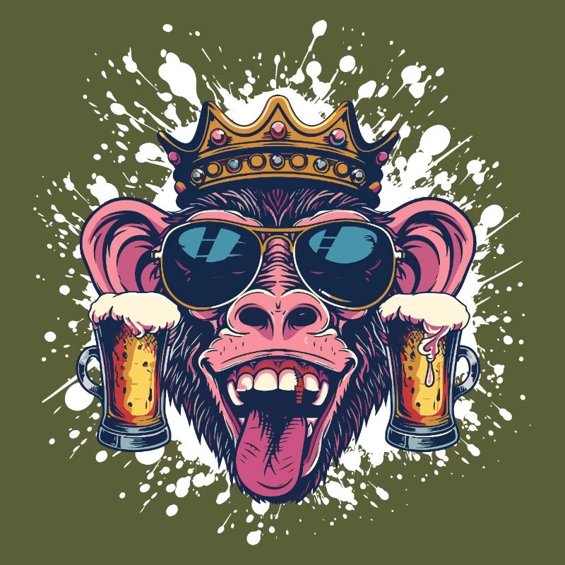 Affe Bier Lustig