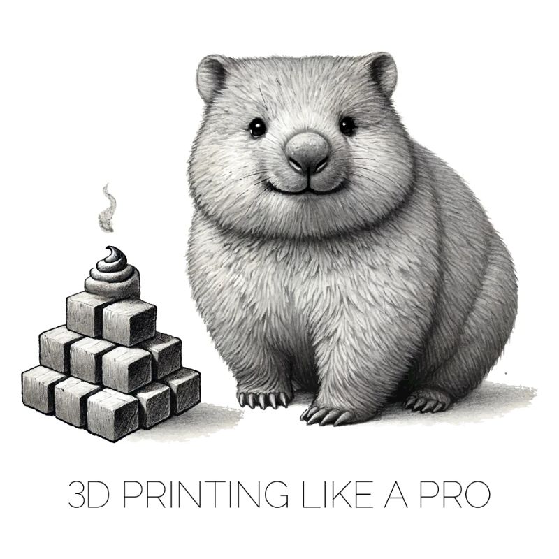 Wombat 3D printing like a Pro Cubic poo funny