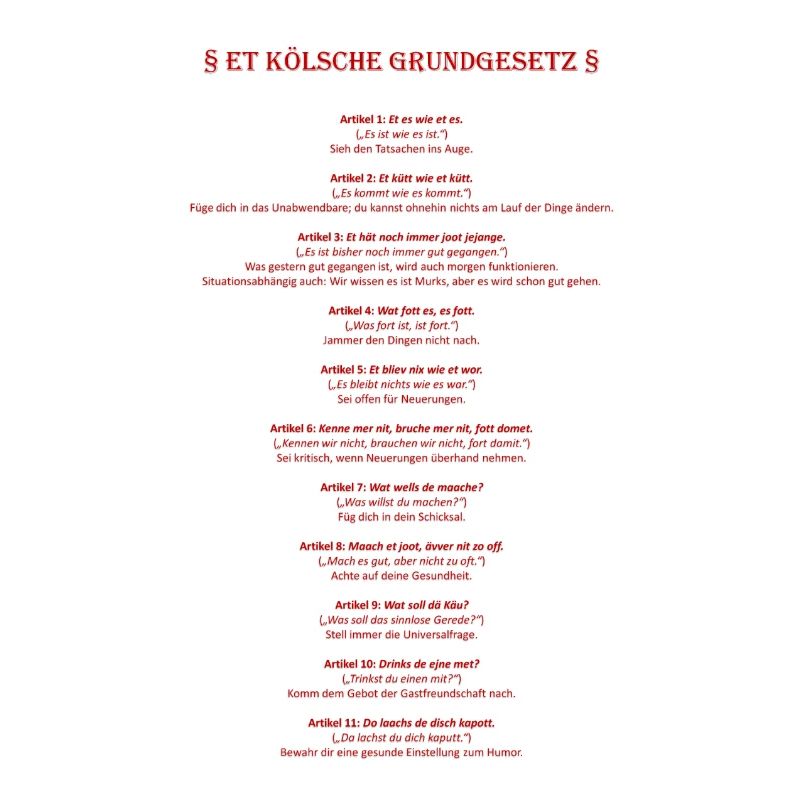 Et Kölsche Basic Law - Et Kölsche Basic Law