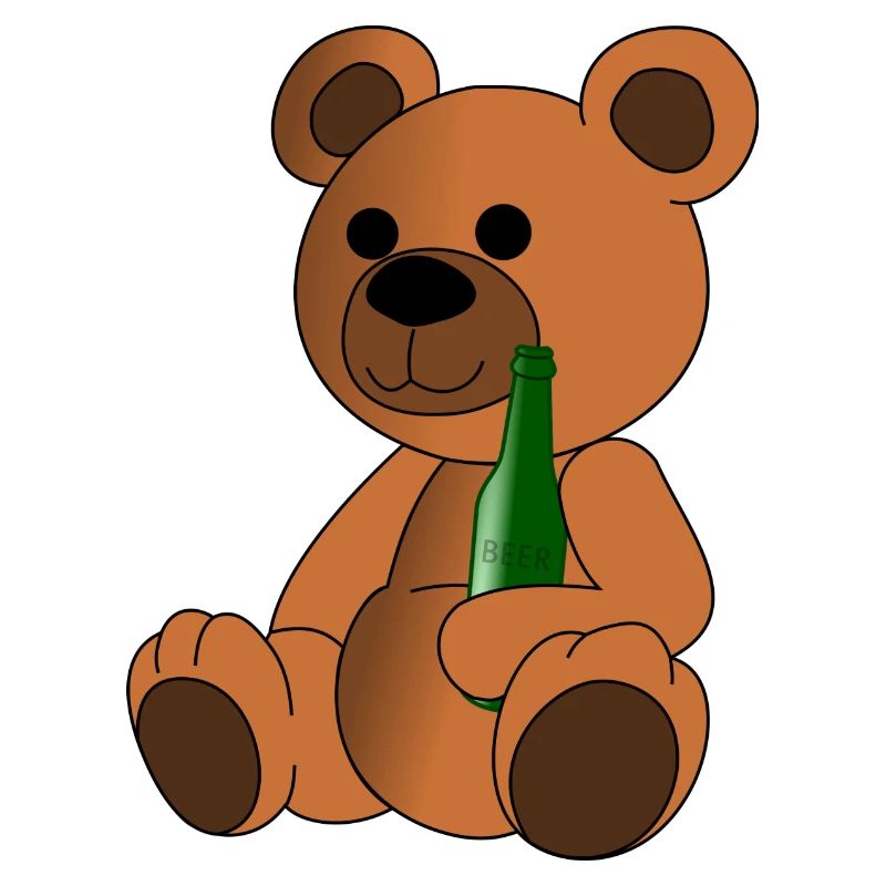 Teddy Bär mit Bierflasche