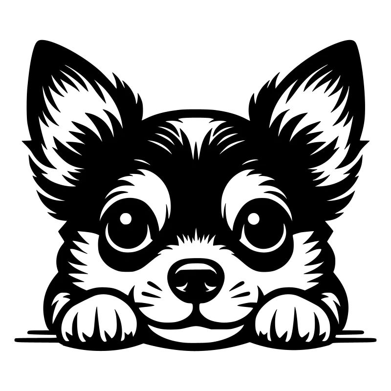 Conception vectorielle de chihuahua couché