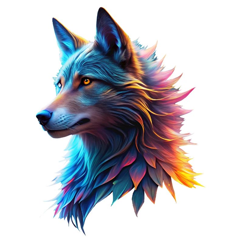 Fantasy wolf head