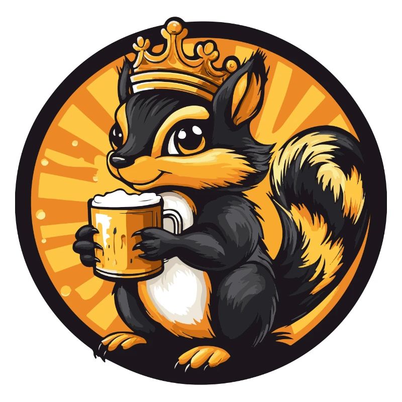 Eichhörnchen Bier Comic