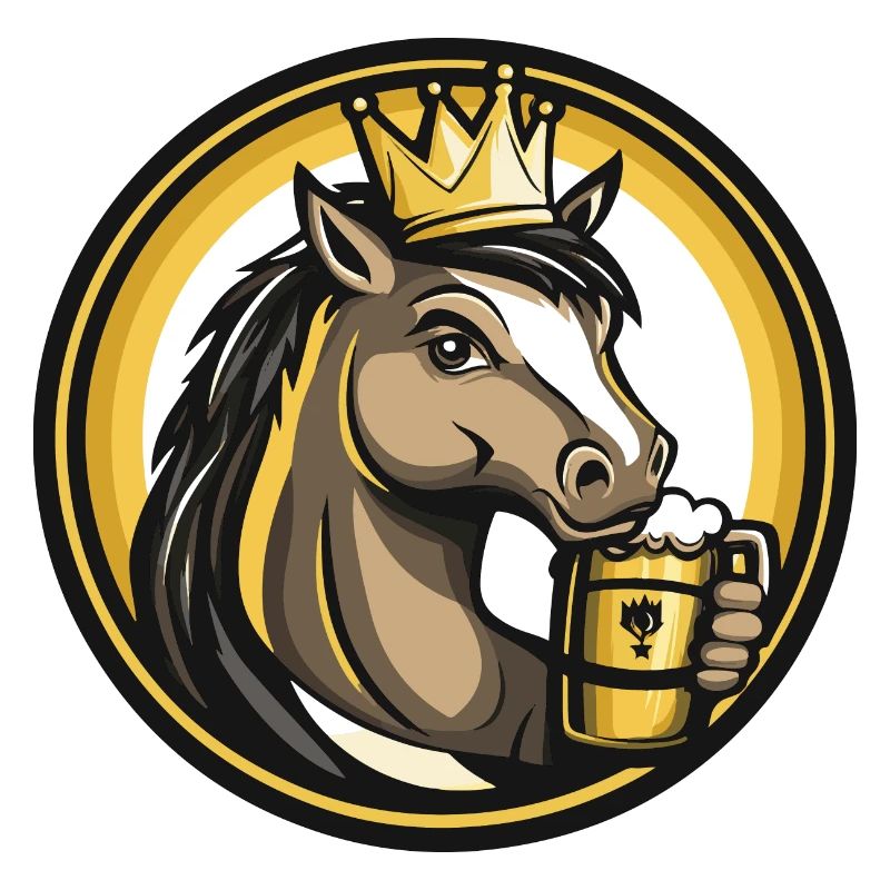 Pferd Bier Comic