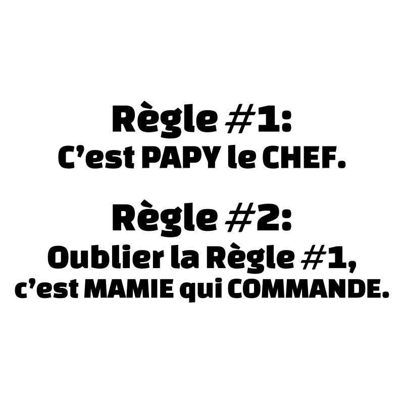 Regel 1 Es ist Opa der Chef Regel 2 Vergiss Regel 1