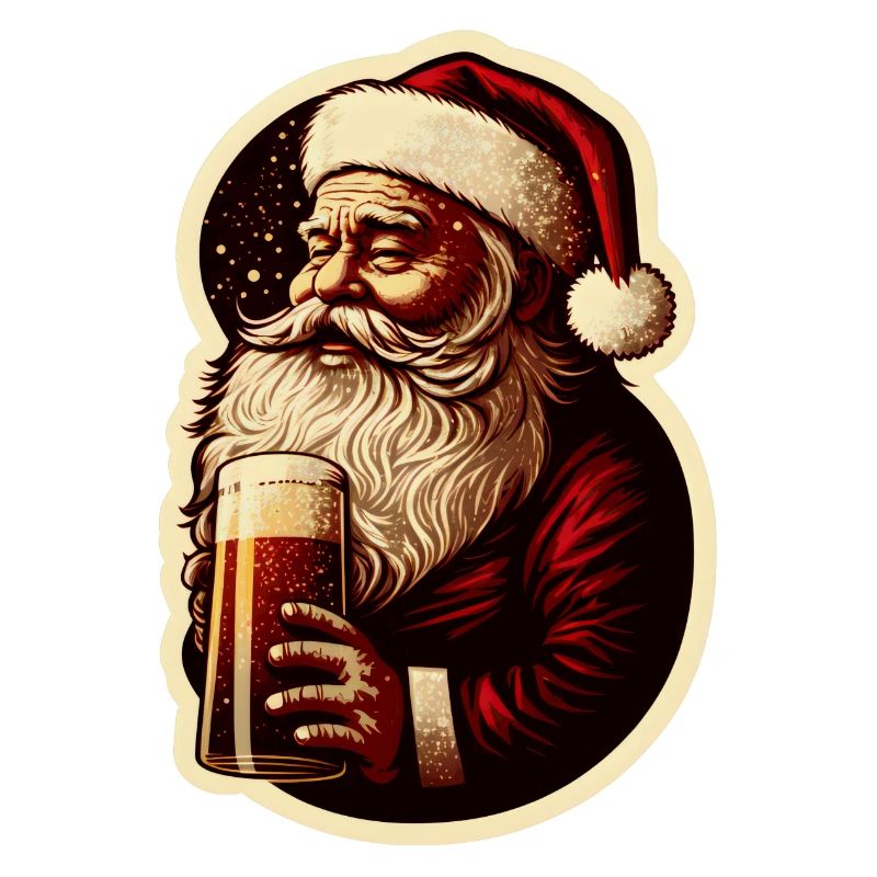 Weihnachtsmann mit Bier