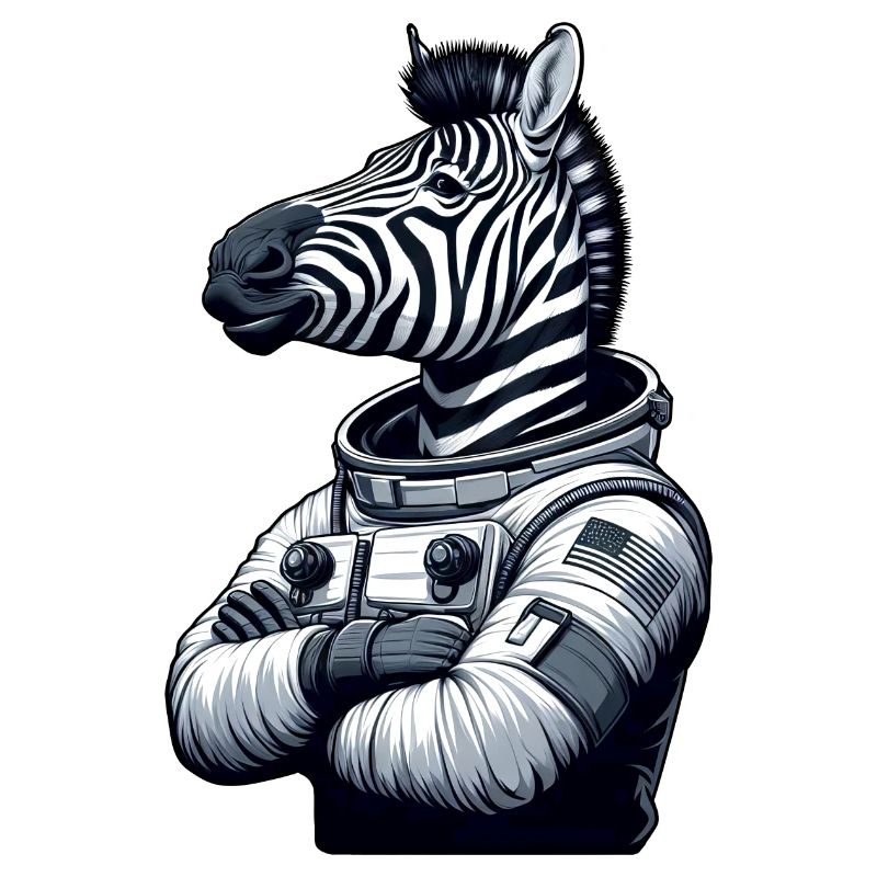 Zebra Astronaut: Space Exploration