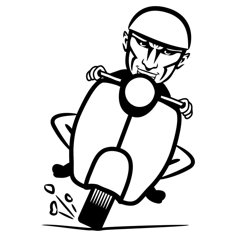 motorroller rasen witzig