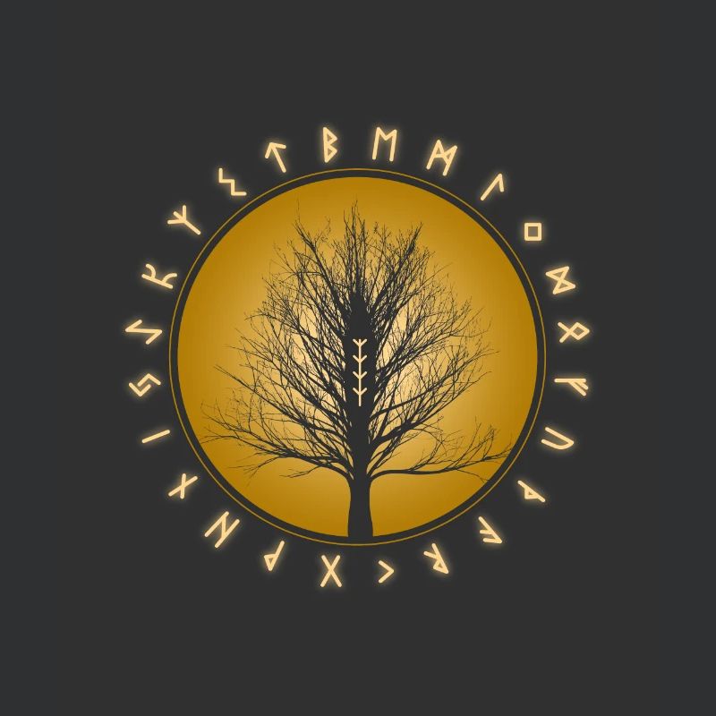 Yggdrasil knot tree Lebensbaum Walhalla