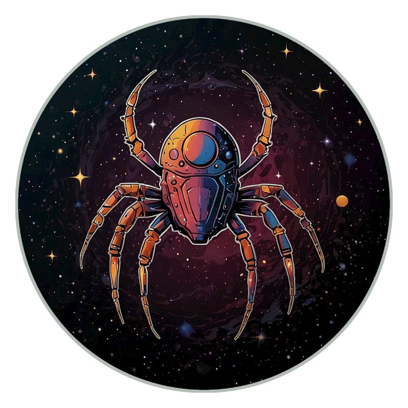 Araignée de l’espace dans l’espace en orbite