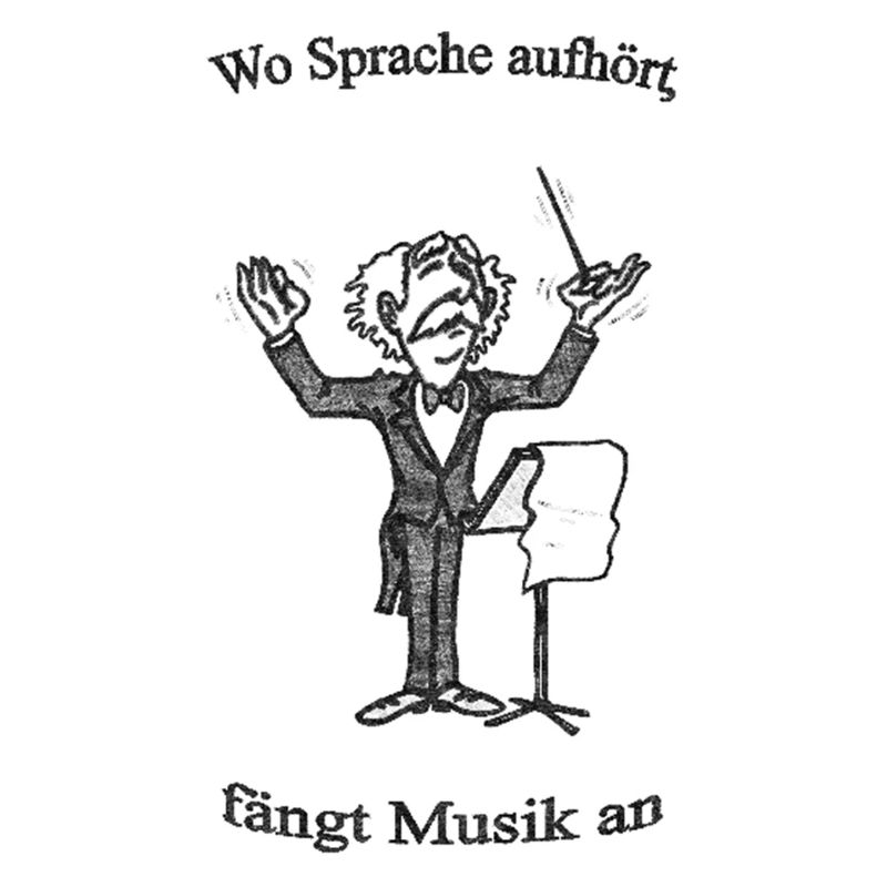 Dirigent mit Text sw