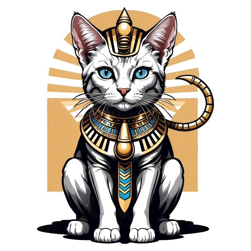 Chat Pharaon Chat Égypte Pyramide Cadeau