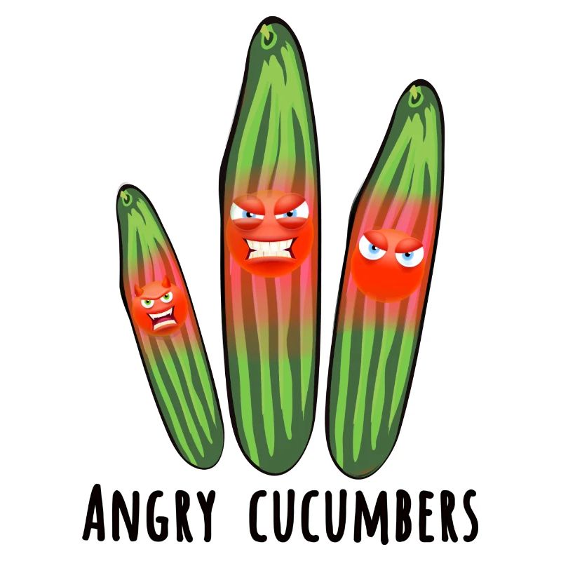 Angry cucumbers,cucumber,angry,comic