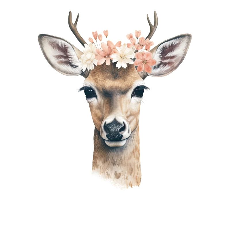 Remplacement Dirndl Cerf Bois Cerf Fleurs Dames