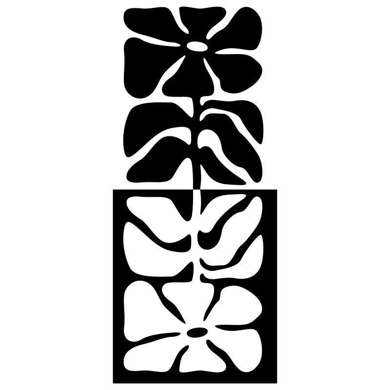 Fleur avec contraste noir et blanc à la mode