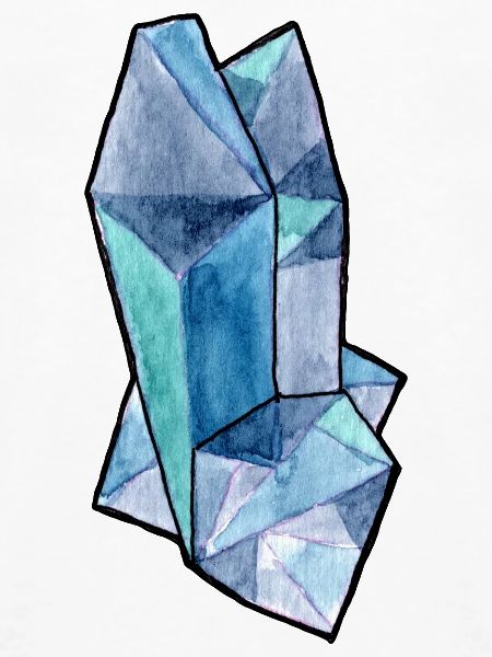 Hellblauer Kristall