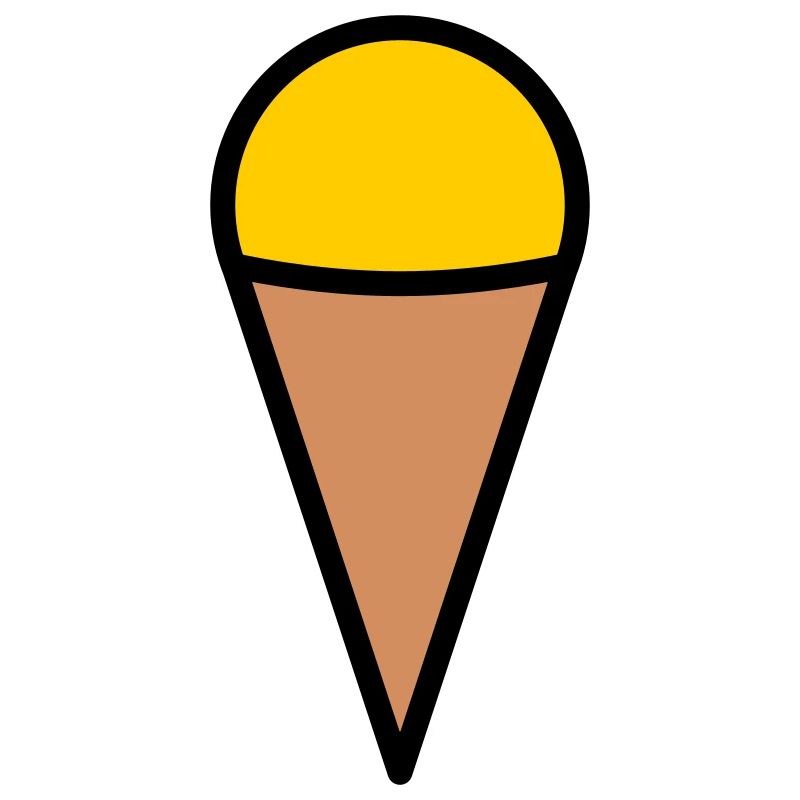 Une boule de glace à la vanille dans une gaufre