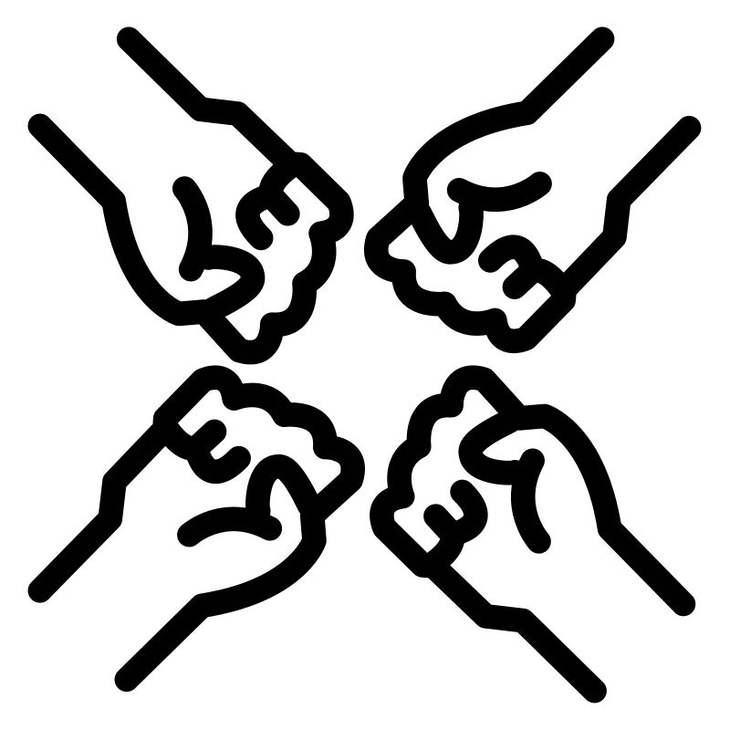 Team Logo Faust und Hände