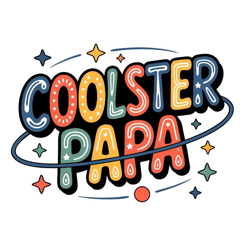 Papa le plus cool néon rétro