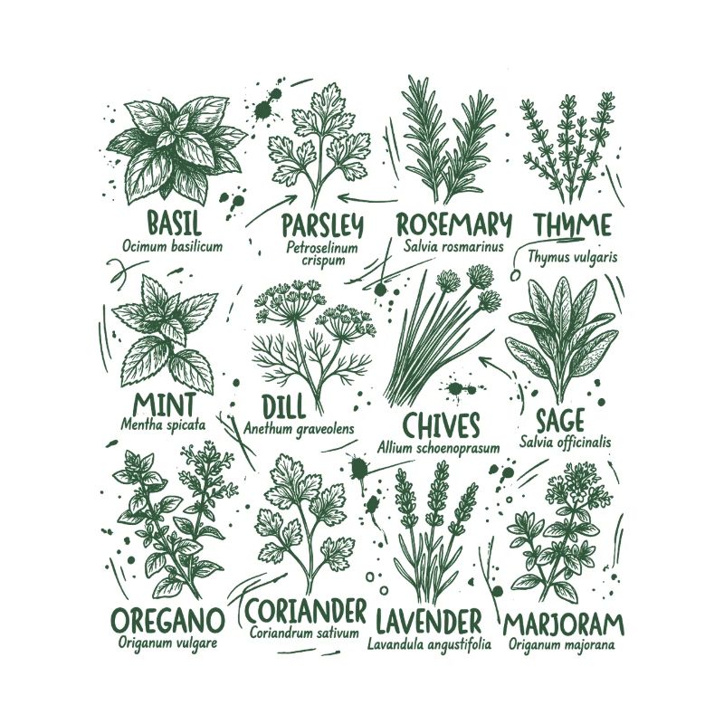 Herbs Botany Kitchen Basil Rosemary