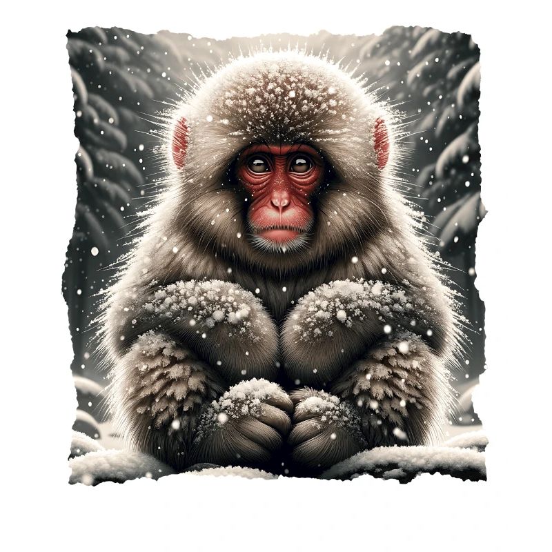 Schneeaffe Snow Monkey