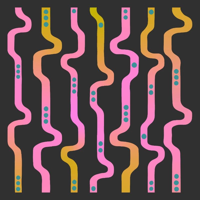 Wiggle Wavy Stripes L Stripes L Riso Transition