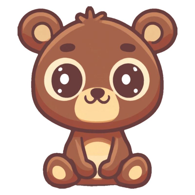 Ours doux, design beau et mignon