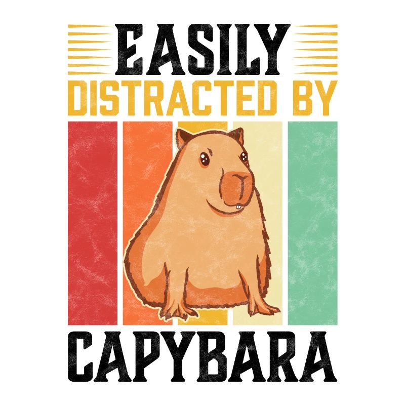 Distrait par Capybara Capybara disant