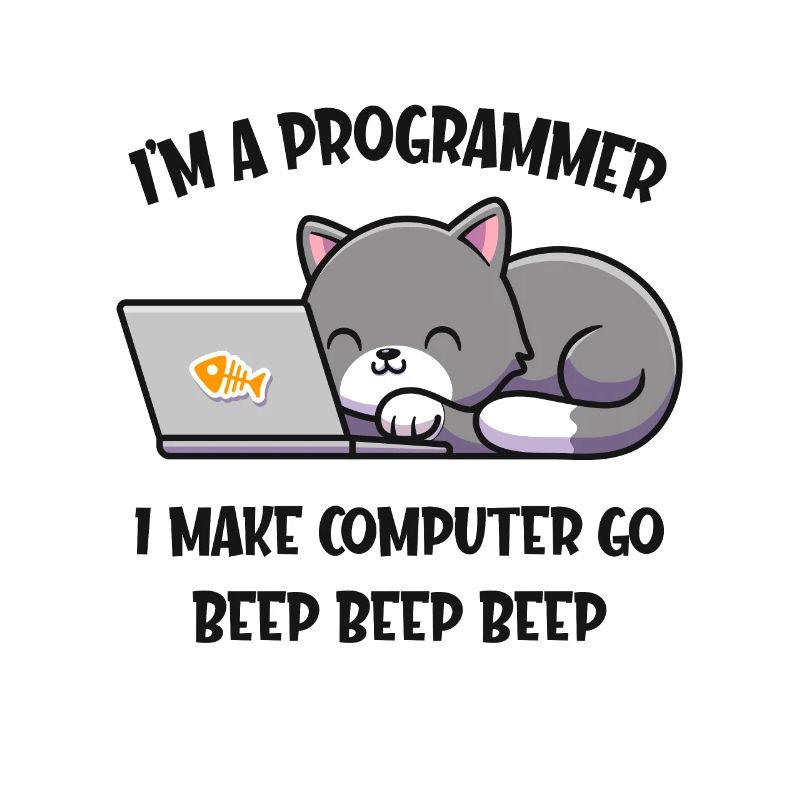 Ordinateur chat programmeur drôle informaticien