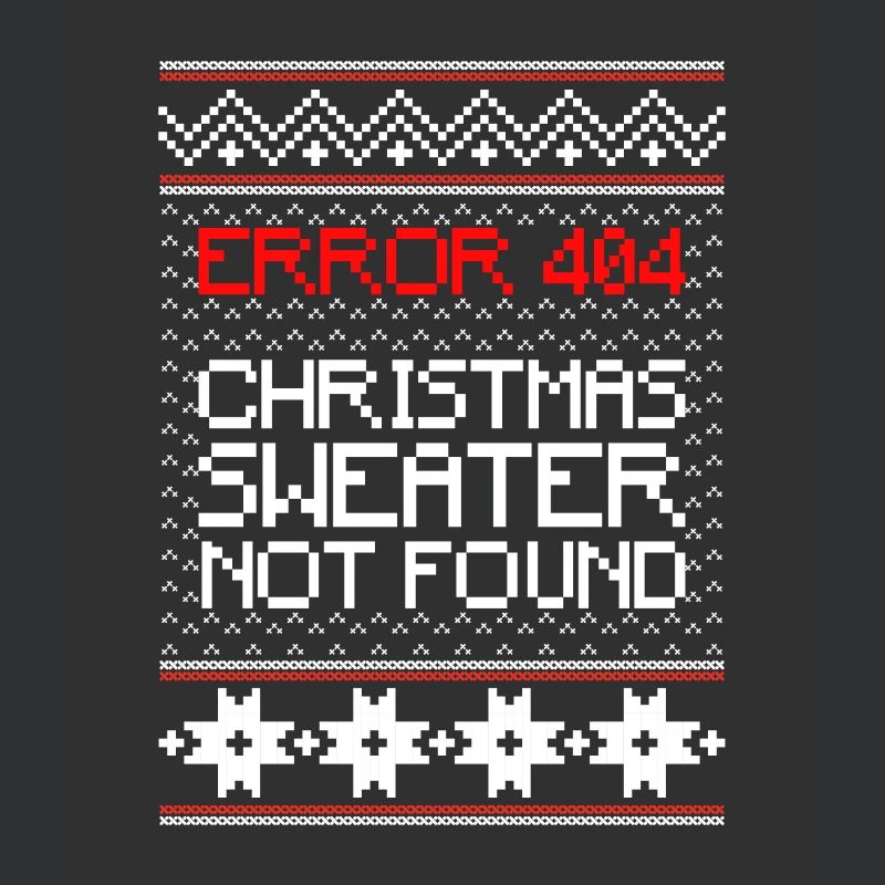 Error 404 Christmas Sweater Not Found Computer