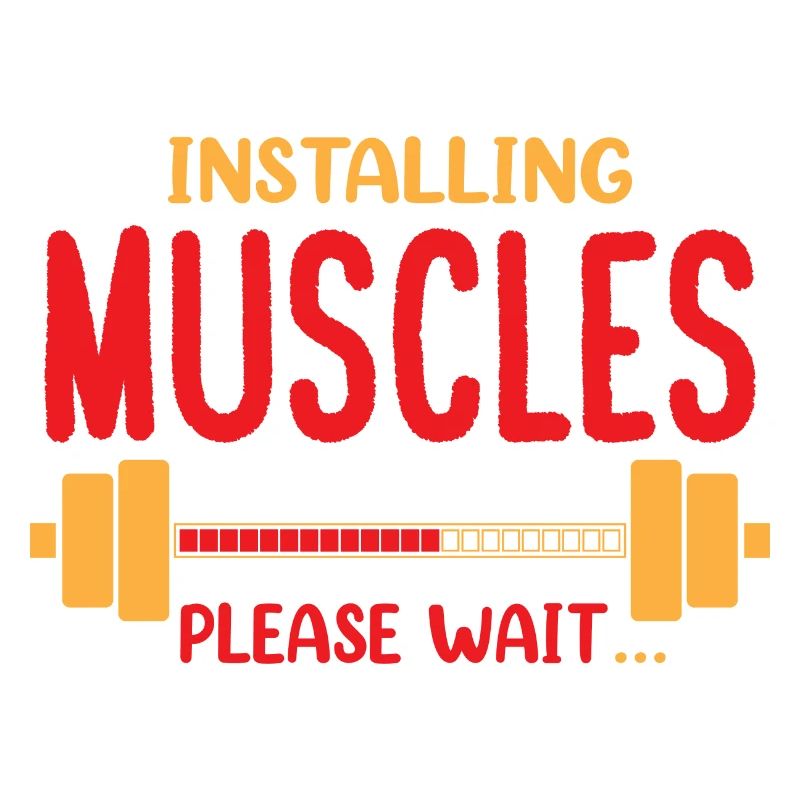 Installing Muscles Please Wait Funny Bodybuilding