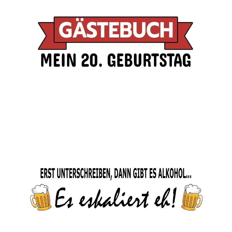 20 Geburtstag Junge Mädchen Party Gästebuch Lustig
