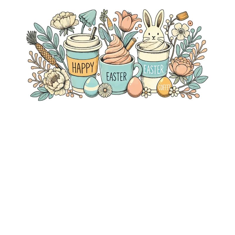 Easter Bunny Coffee Cup Latte Macchiato Easter