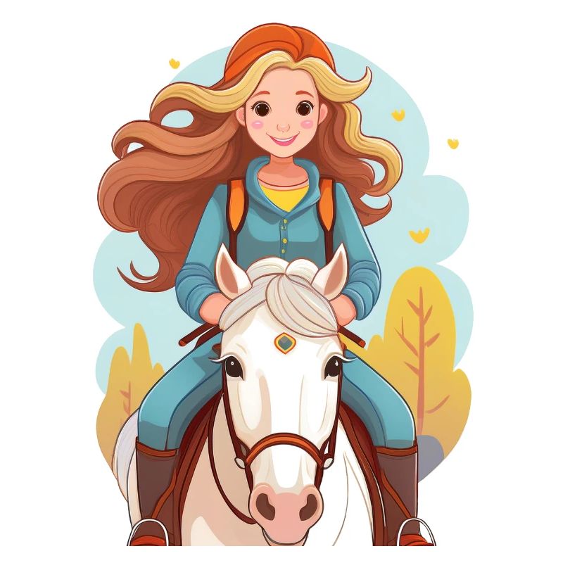 Fille monte à cheval