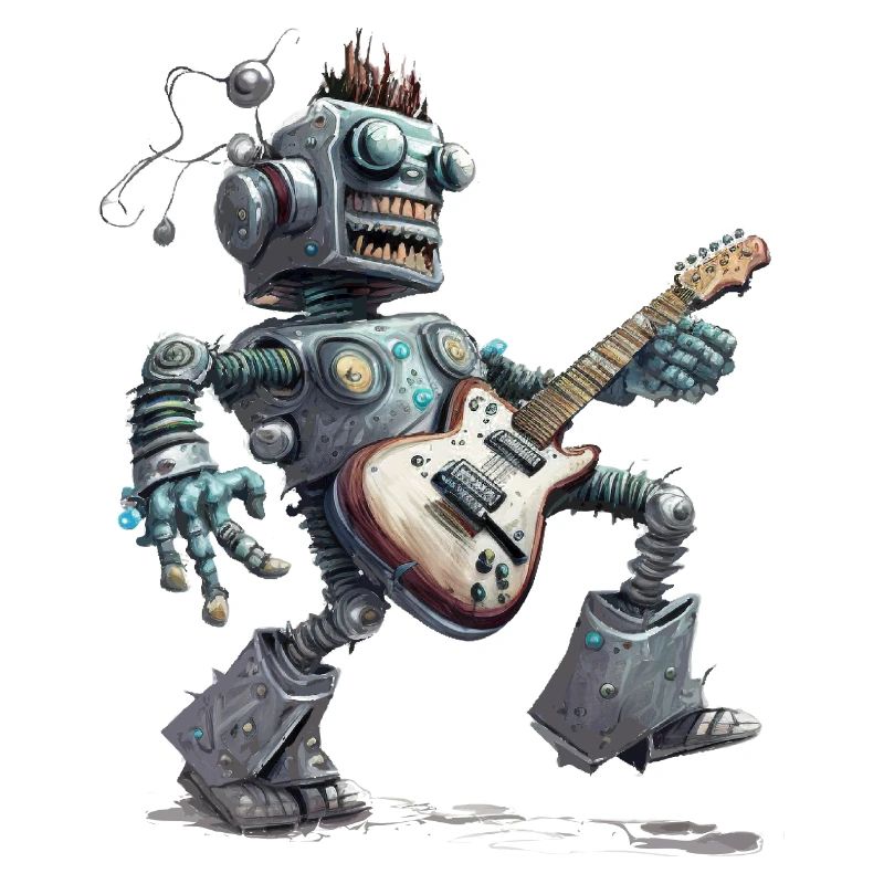 Robot con chitarra