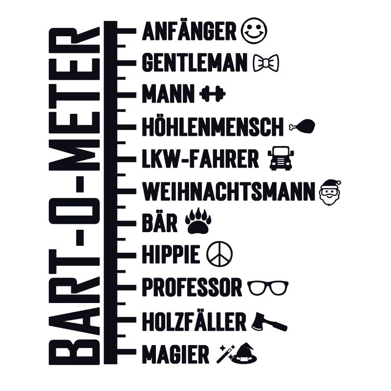 Bart-o-meter Bart Länge Lineal Geschenkidee