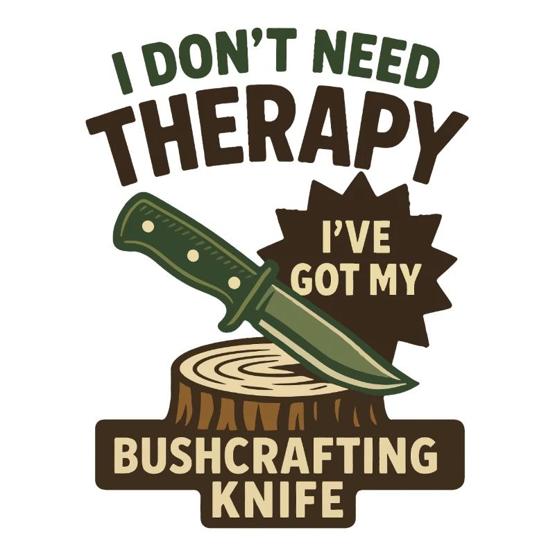 Prepper Survival Bushcrafting Knife Therapy