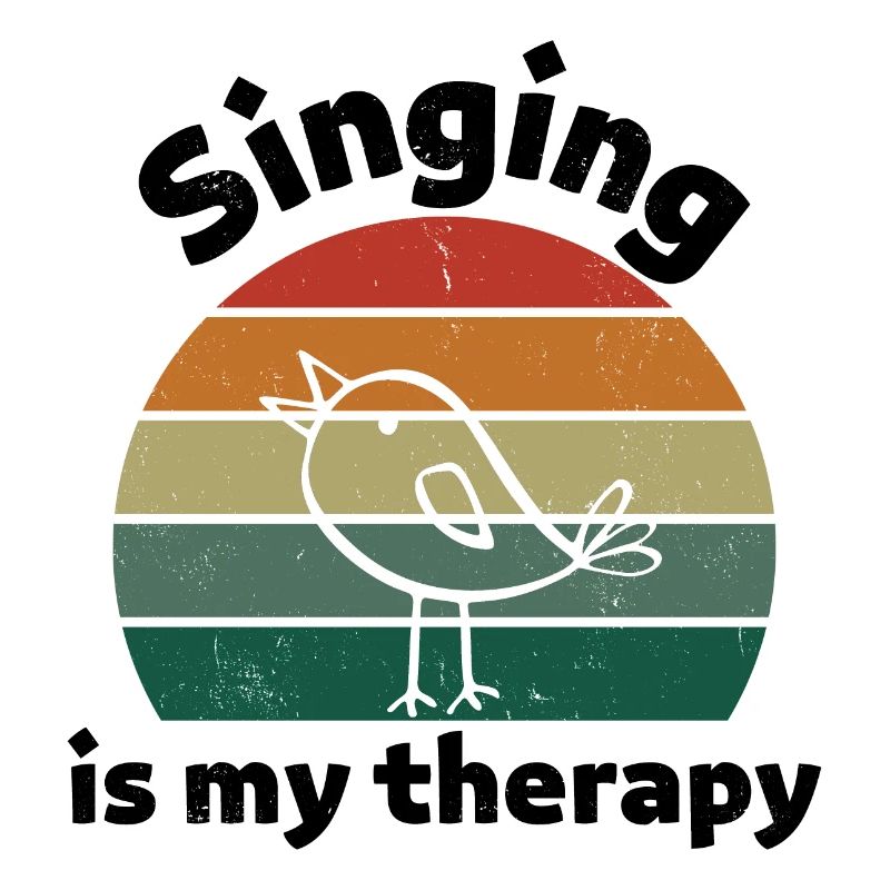 Singing is my therapy! schwarz