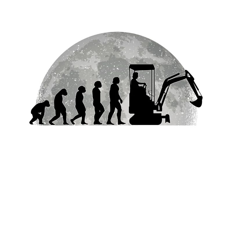 Baggerführer Bagger Evolution Mond Baggerfahrer